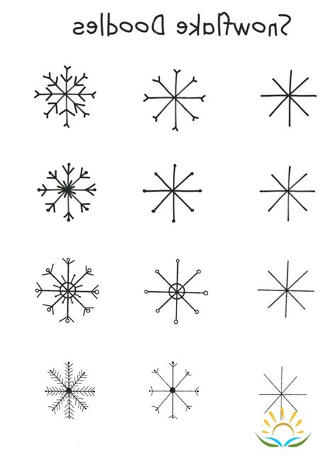 Snowflake Doodles | Snowflakes drawing, Simple snowflake, Christmas ...