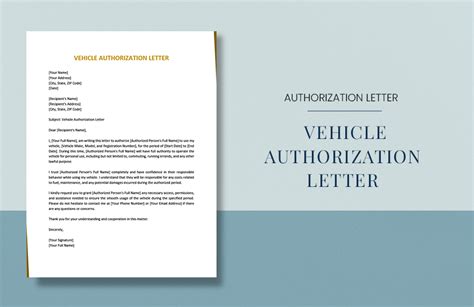 Letter of Authorization Vehicle in Word, Google Docs, Pages - Download ...