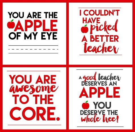 An apple for the teacher (Skip To My Lou) | Teacher gift tags, Teacher printable, Apple teacher ...