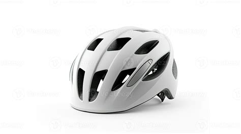 a white bicycle helmet isolated on white background. safety helmet. Generative Ai 30400242 Stock ...