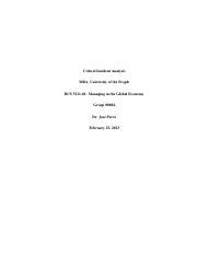 Understanding Critical Incident Analysis for Intercultural | Course Hero