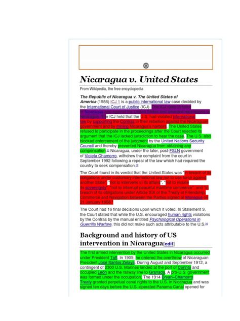 Nicaragua v. United States | Contras | Sandinista National Liberation Front