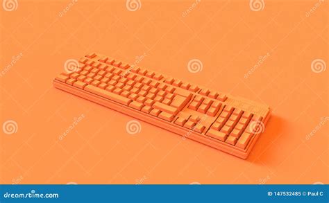 Orange Computer keyboard stock illustration. Illustration of office - 147532485