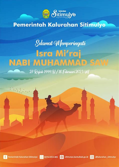 Selamat Memperingati Isra Mi'raj Nabi Besar Muhammad SAW 1444 H - Website Kalurahan Sitimulyo