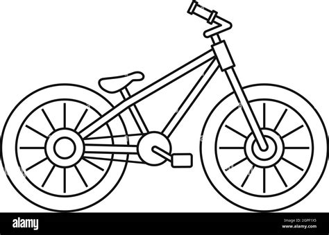 Bicycle icon, outline style Stock Vector Image & Art - Alamy