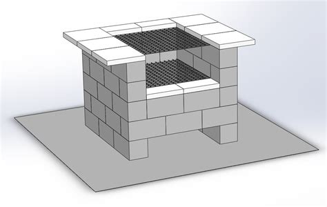 Cinder block grill Backyard grill I designed, hoping to build soon ...