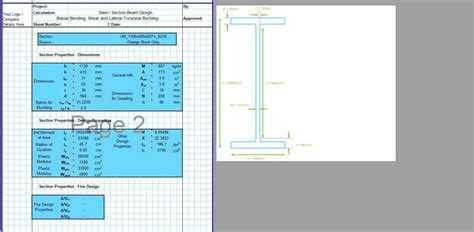 Steel Beam Design Spreadsheet - I Section 2 - CivilWeb Spreadsheets