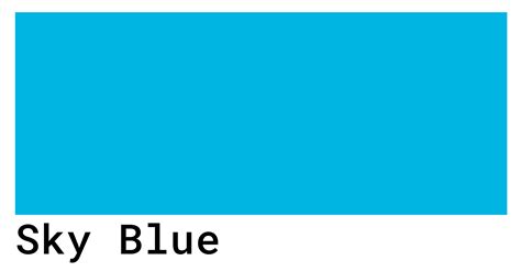 Sky Blue Color Codes - The Hex, RGB and CMYK Values That You Need | Sky ...