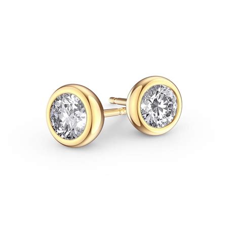 Infinity Diamond 18K Yellow Gold Stud Earrings:Jian London:18K Gold Earrings