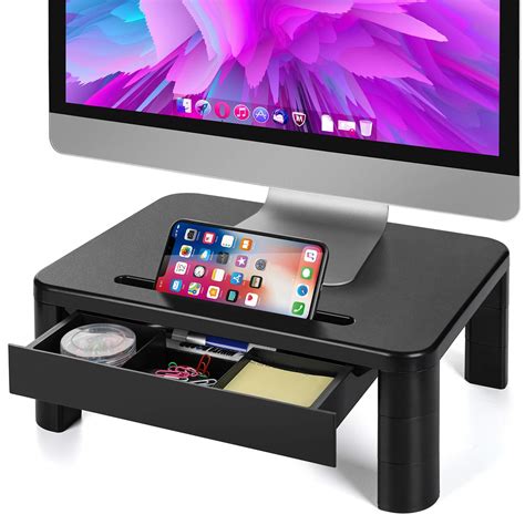 Buy LORYERGO Monitor Stand Height Adjustable, Monitor Stand with Drawer ...