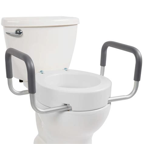 Vive Toilet Seat Riser with Handles - Raised Toilet Seat with Padded Arms for 696543810475 | eBay