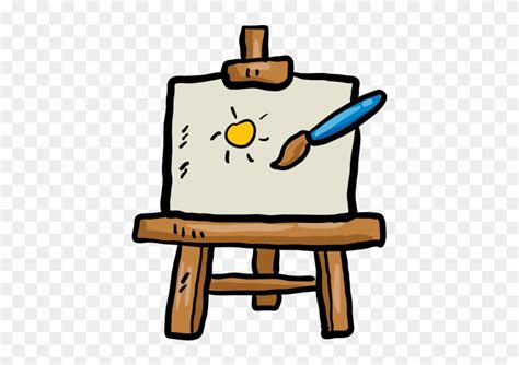 Canvas, Painter, Art And Design, Tools, Tool, Paint, - Easel Clipart Transparent - Free ...