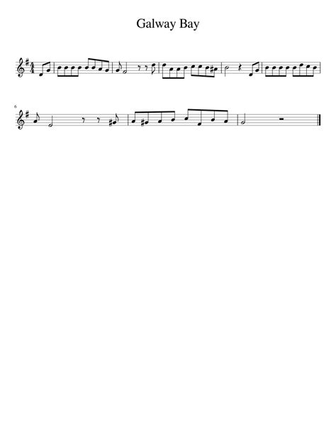 Galway Bay sheet music for Piano download free in PDF or MIDI