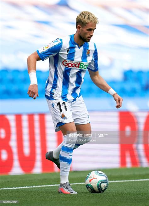 Adnan Januzaj of Real Sociedad in action during the Liga match ...