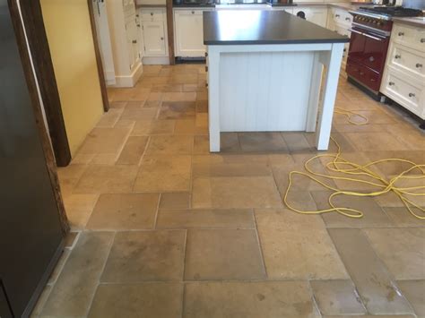 Limestone Kitchen Floor Polished in Lyndhurst, New Forest - Tile Doctor ...