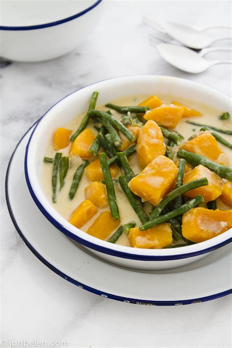 How to Make Ginataang Kalabasa at Sitaw (Butternut Squash and Yard Long Beans in Coconut Milk ...