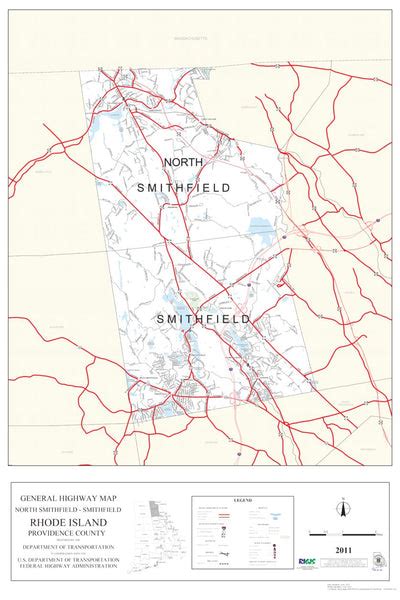 Highway Map of Providence County (North Smithfield/Smithfield) - Rhode Island map by Avenza ...