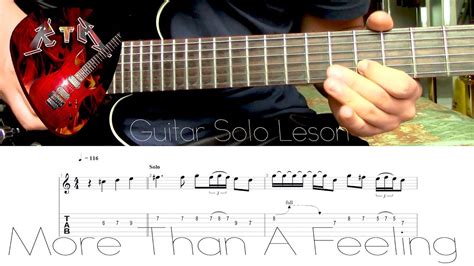 More Than A Feeling Guitar Solo Lesson - Boston (with tabs) - YouTube