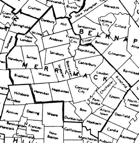 Merrimack County Nh Map | Cities And Towns Map