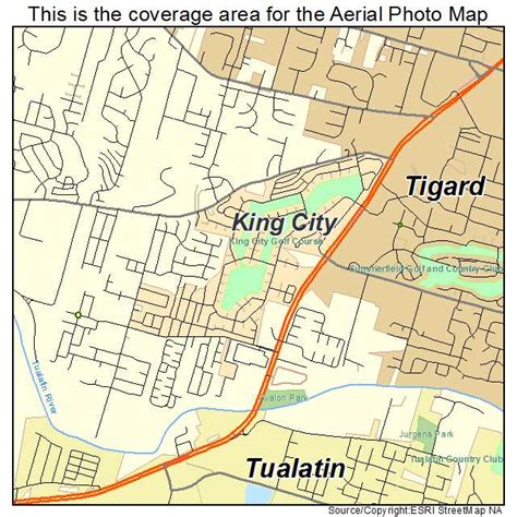 Aerial Photography Map of King City, OR Oregon