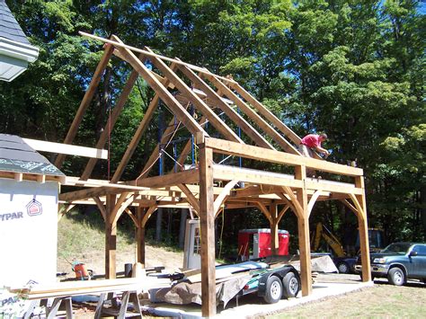 24x24 Post and beam garage frame | Post and beam, Oak framed buildings ...