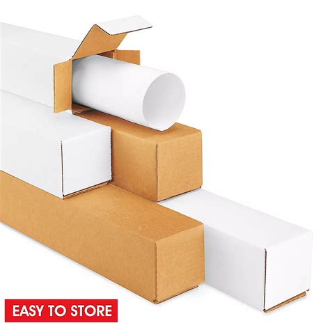 Packing & Shipping Shipping Envelopes & Mailers 50-5 x 5 x 25 White Corrugated Square Mailing ...