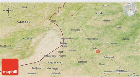 Satellite 3D Map of Abohar