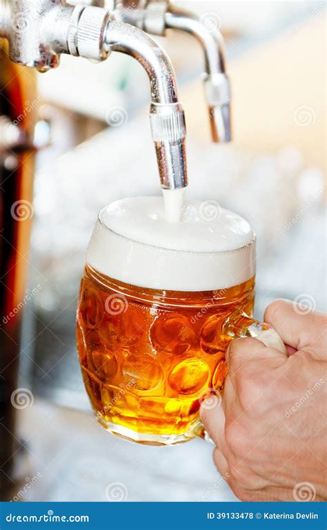 Beer on tap stock photo. Image of restoration, beverage - 39133478