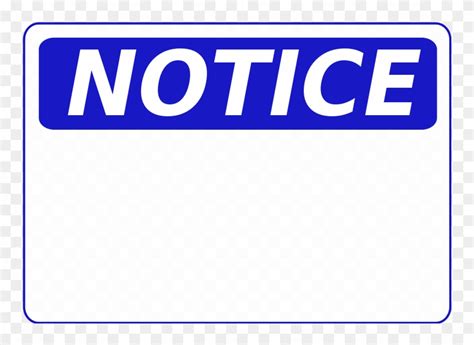 Notice Sign Clip Art - Png Download (#117060) - PinClipart