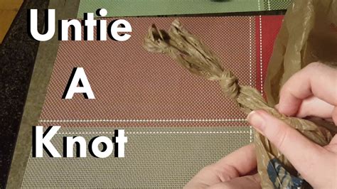 How To Untie A Knot Easily! - YouTube