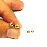 14k Gold Shiny Diamond Cut Round Stud Earrings, 7mm – JewelryAffairs