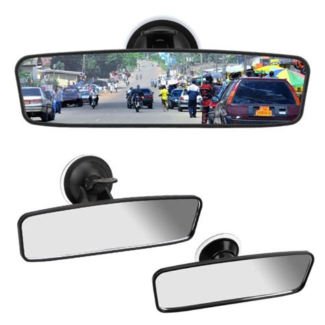 Universal Adjustable Suction Cup Interior Rear View Mirror Car Rear ...