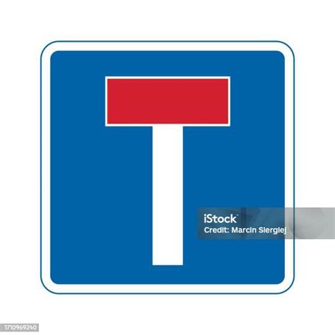 No Through Road Traffic Sign Dead End Stock Illustration - Download ...