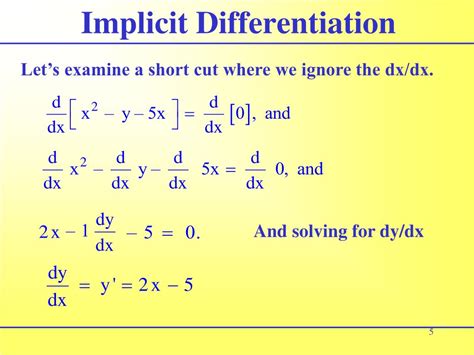 Implicit Differentiation Formula Examples