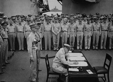 V-J Day on the USS Missouri | Rare historical photos, Douglas macarthur ...