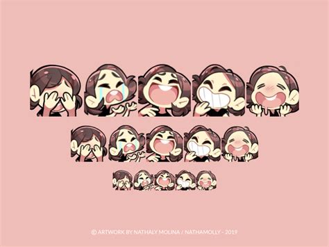 Twitch Emotes - nathamolly by Nathaly Molina on Dribbble in 2021 | Twitch emotes, Emote ideas ...