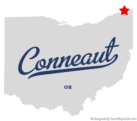 Map of Conneaut, OH, Ohio