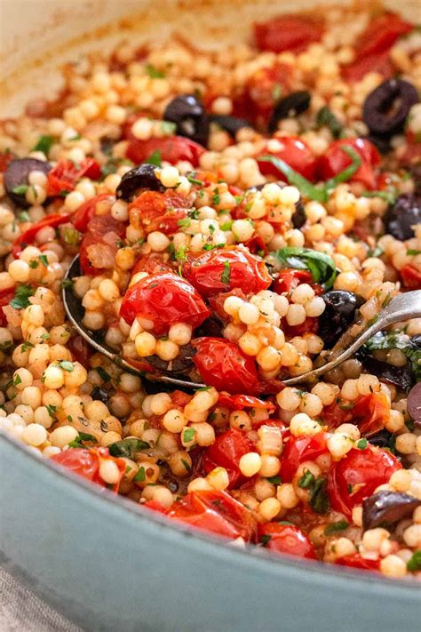 Israeli Couscous with Tomato and Olives - Jessica Gavin
