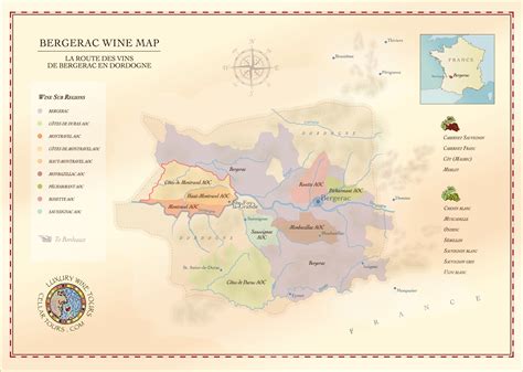 Bergerac Wine Region Map » Cellar Tours