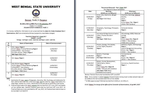 west bengal state university exam schedule for 1st year - 2023 2024 Courses.Ind.In