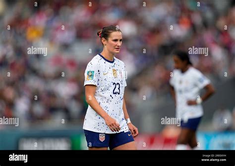 July 22 2023: Emily Fox (USA) looks on during a Group E - FIFA Women's ...