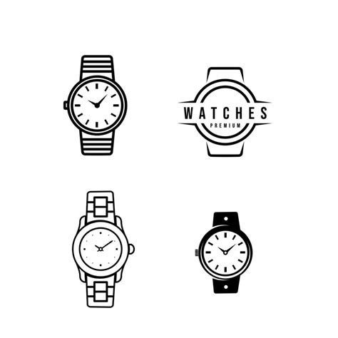 set collection watch vintage luxury logo icon design 3189901 Vector Art ...