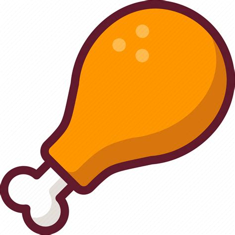 Cartoon, chicken, drumstick, food, meat icon - Download on Iconfinder