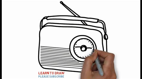 Easy Step For Kids How To Draw The Old Radio - YouTube