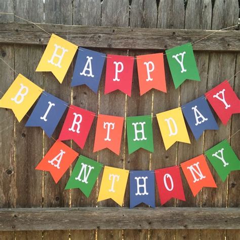 Boy birthday banner. Boy 1st birthday banner. Happy Birthday | Etsy