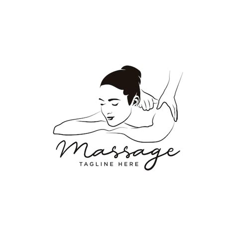 Premium Vector | Body massage logo vector illustration