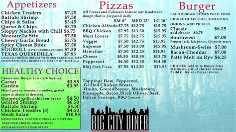 Menu | Big City Bowl-Diner