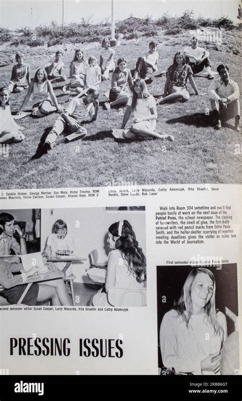 Vintage 1970 high school yearbook, USA Stock Photo - Alamy