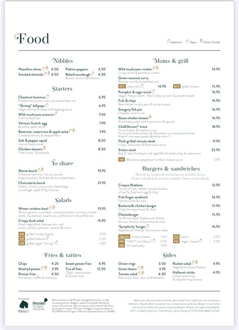 The Refinery City Point London's full menu online