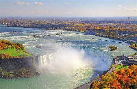 Aerial View Of Niagara Falls In Autumn Photograph by Orchidpoet - Fine ...